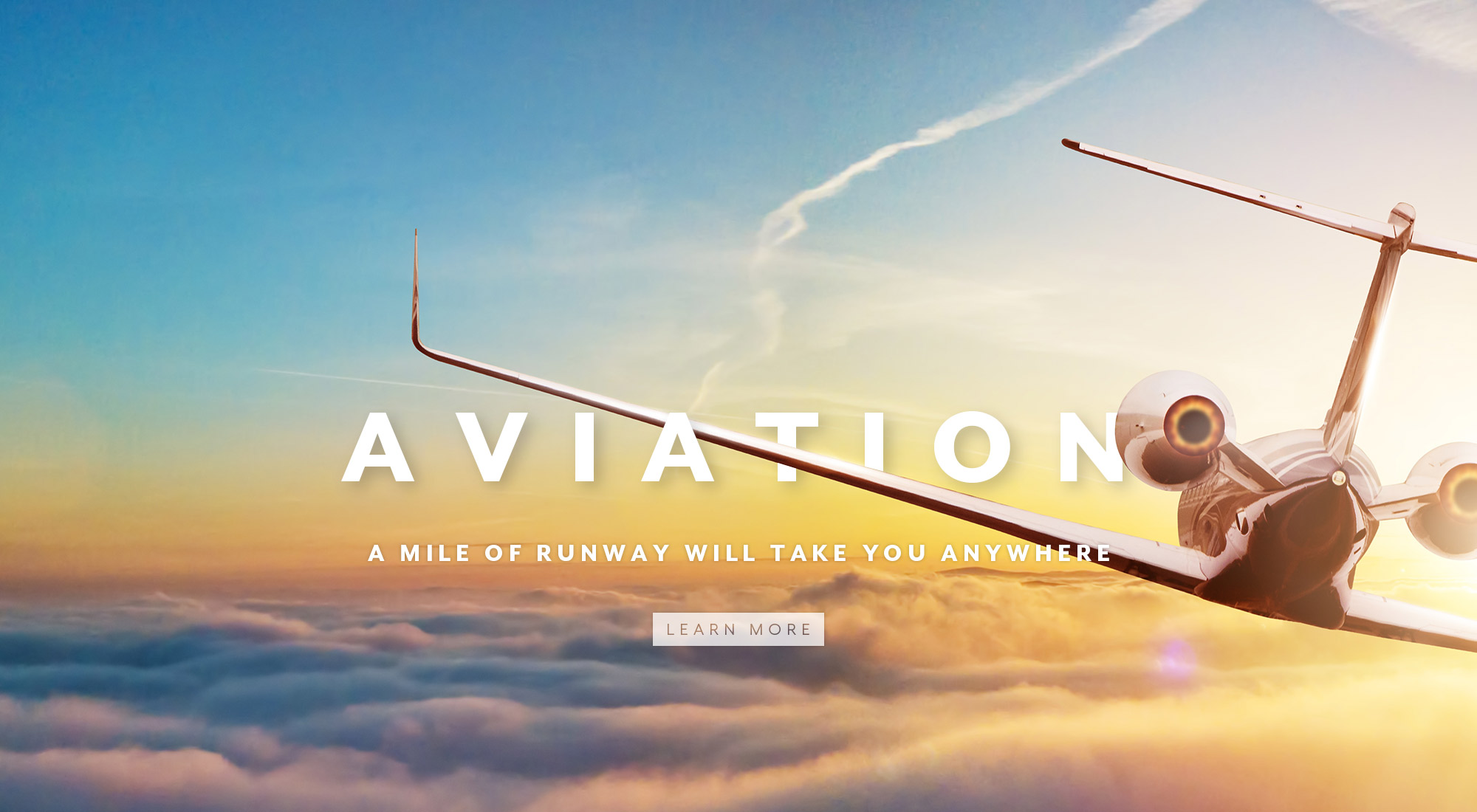 Plane flying above clouds